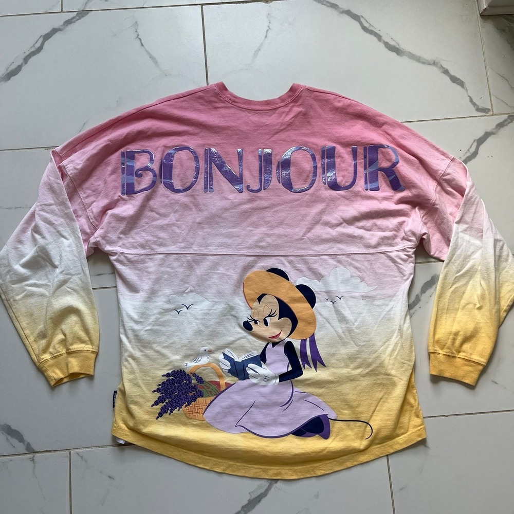 Disney Spirit Jersey Bonjour Minnie Mouse Ombre Sz Medium